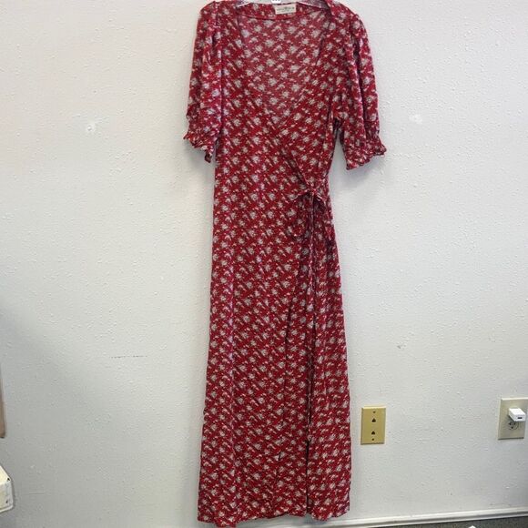 Natural life Sophia v neck floral wrap maxi dress with slits coastal cowgirl 734 - Picture 2 of 11